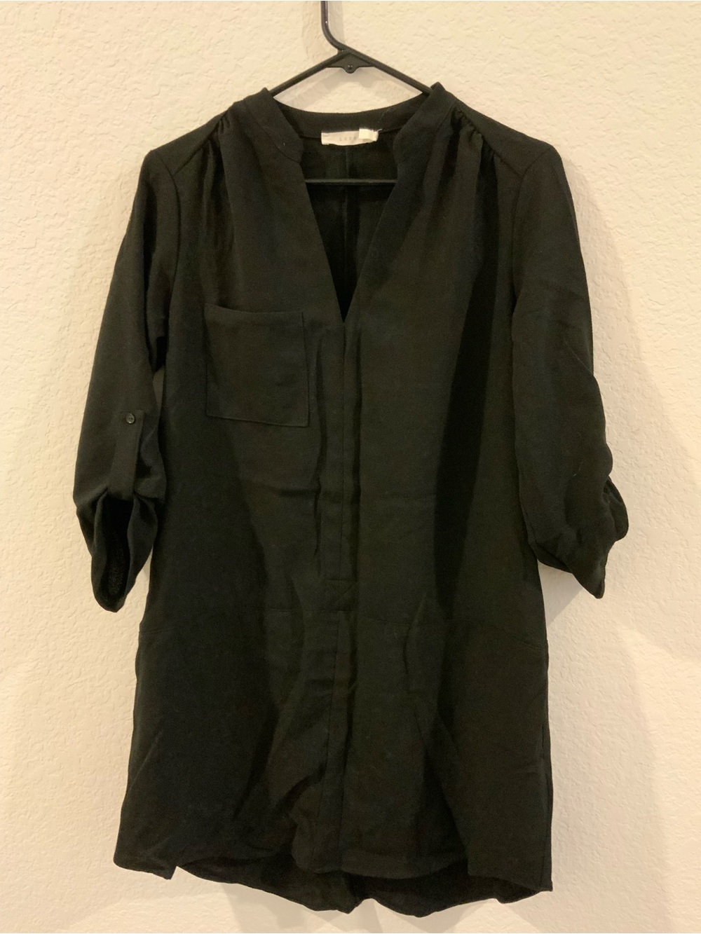 Lush Black Tunic-Style Mini Dress Size Medium